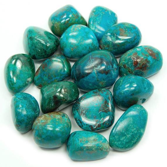 Tumble polished Chrysocolla from MaeMae jewelry