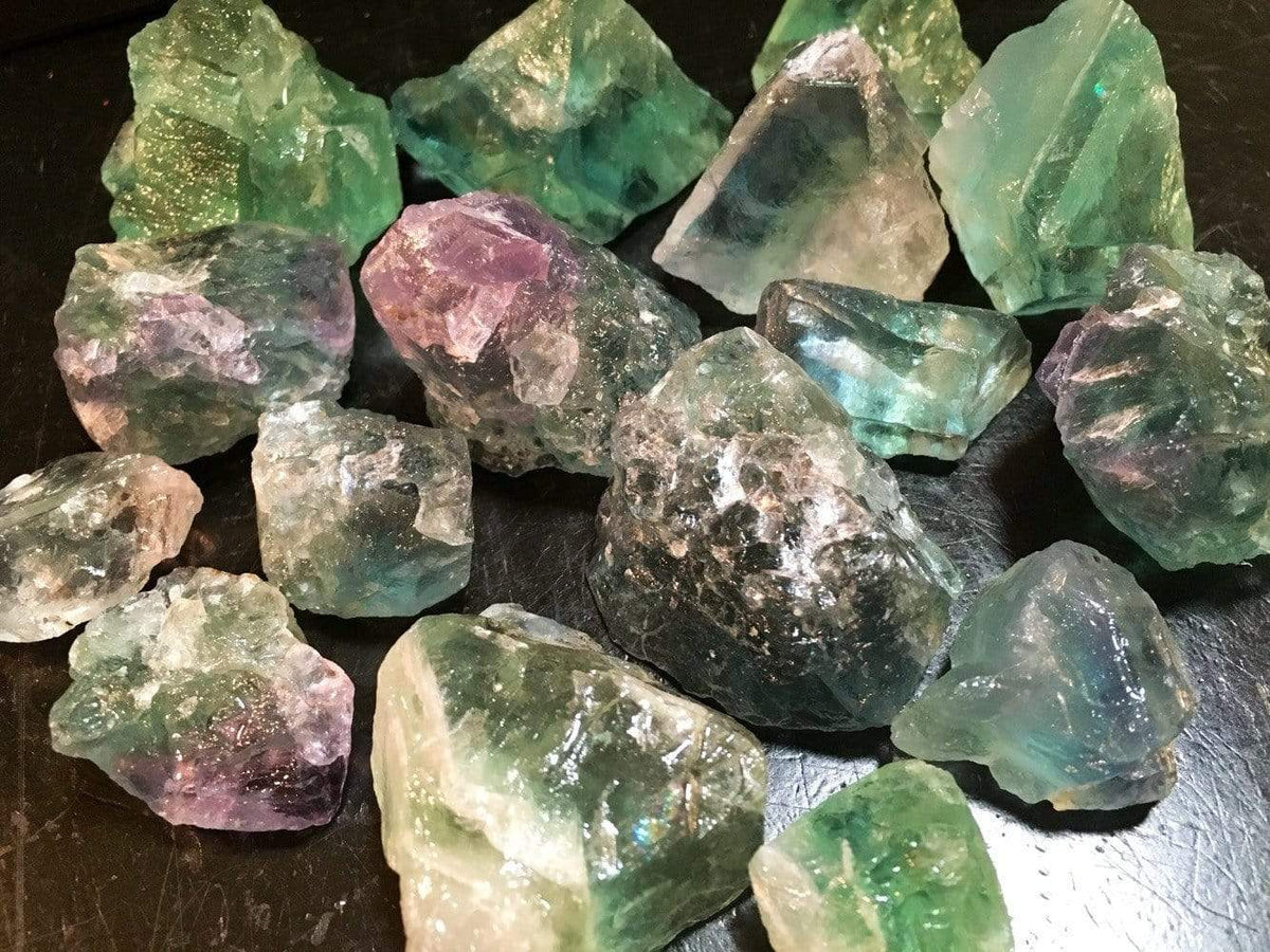Rough, Raw Natural Crystals Variety and Beautiful Stones Dainty Crystals flourite