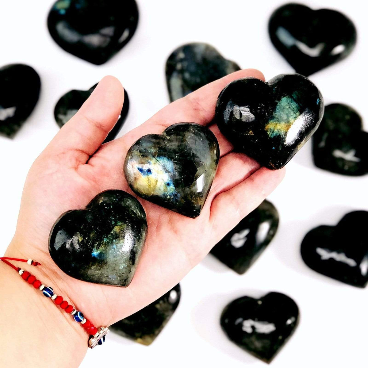Heart Stone Crystals Variety of Options Dainty Crystals Labradorite (large)