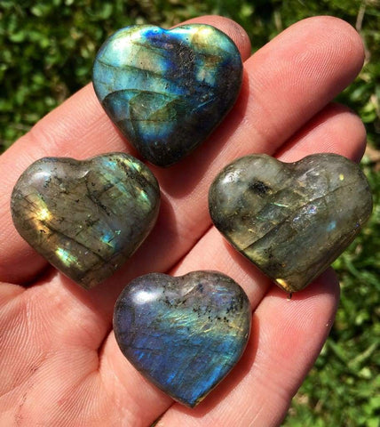 Heart Stone Crystals Variety of Options Dainty Crystals Labradorite (small)