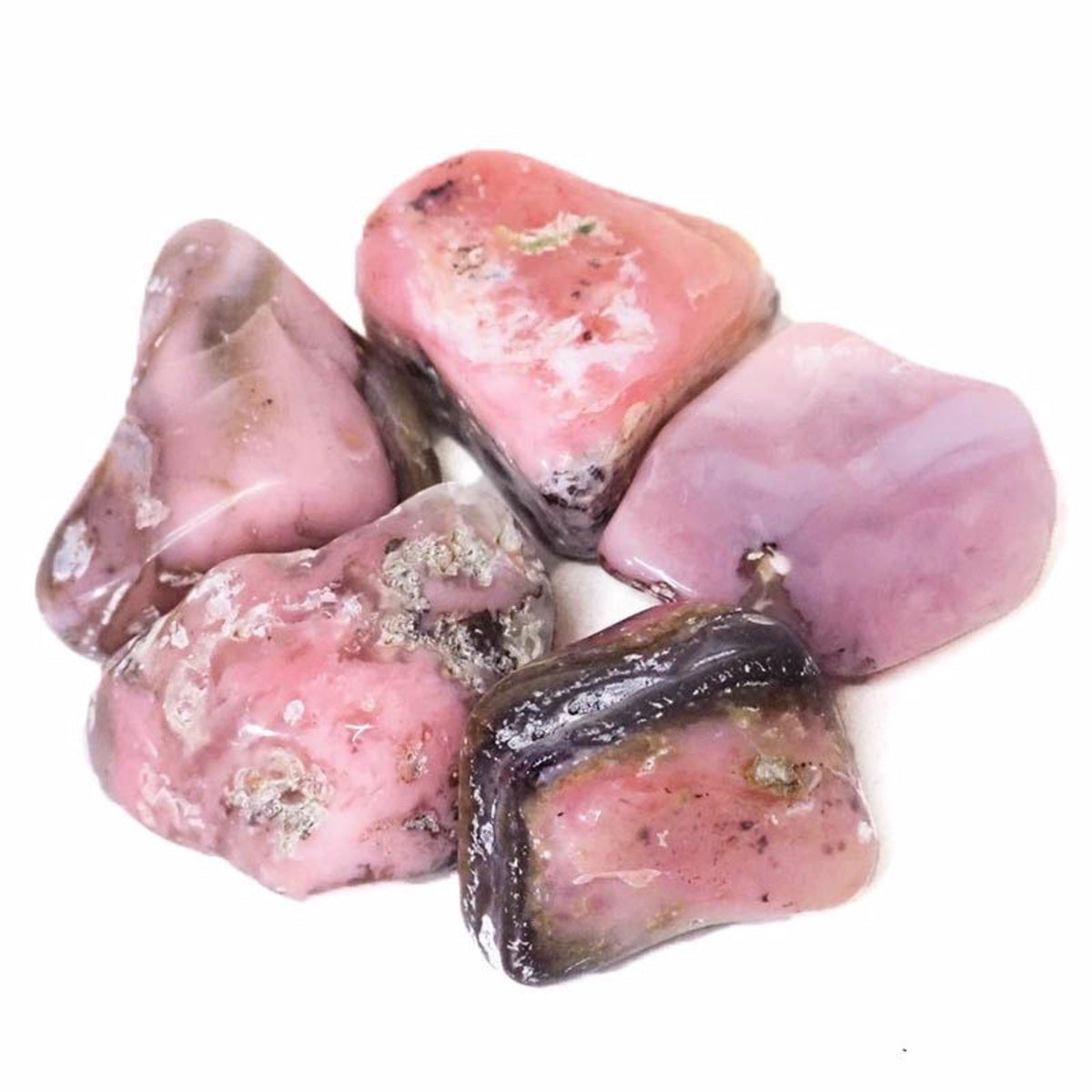 Pink Opal - Tumbled, medium size Dainty Crystals Medium