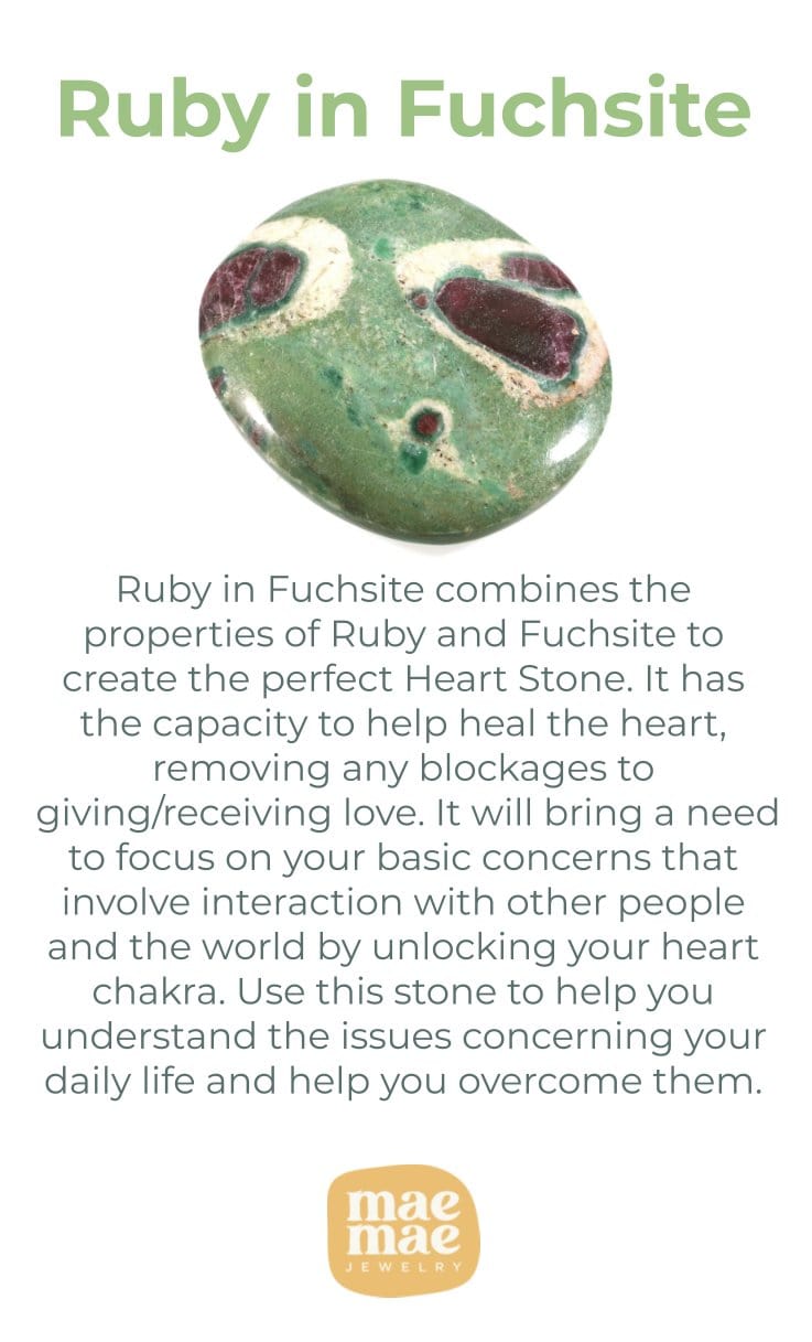 Ruby in Fuchsite Dainty Crystals
