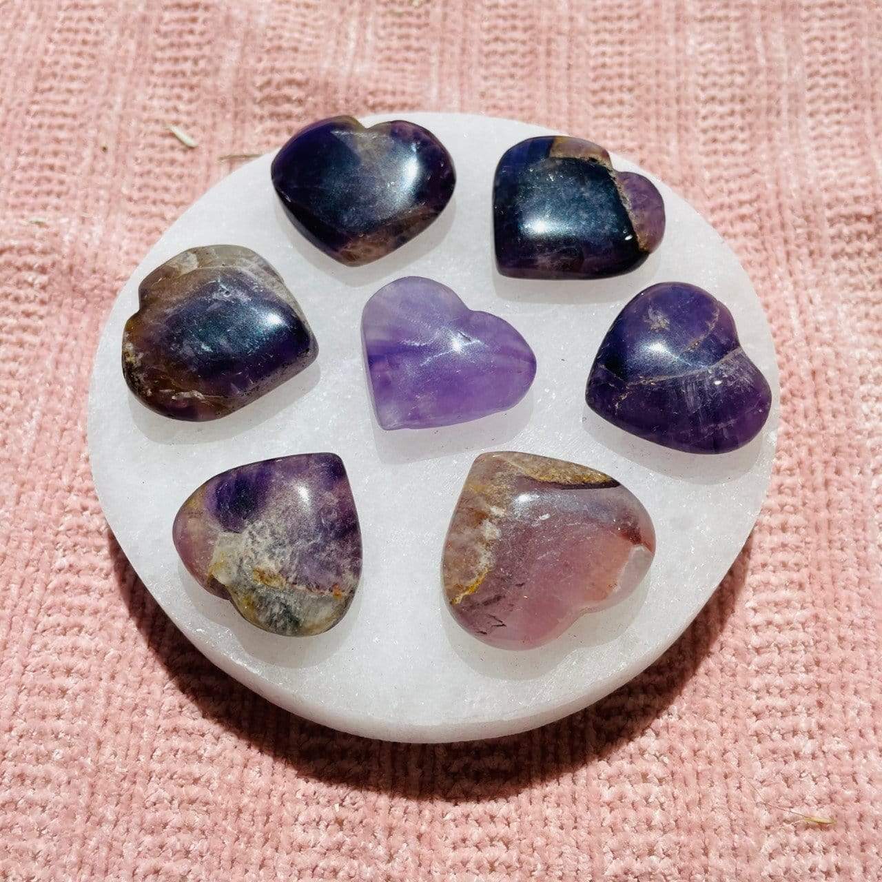 Heart Stone Crystals Variety of Options Dainty Crystals Small Amethyst