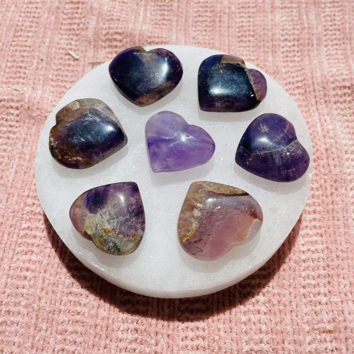 Heart Stone Crystals Variety of Options Dainty Crystals Small Amethyst