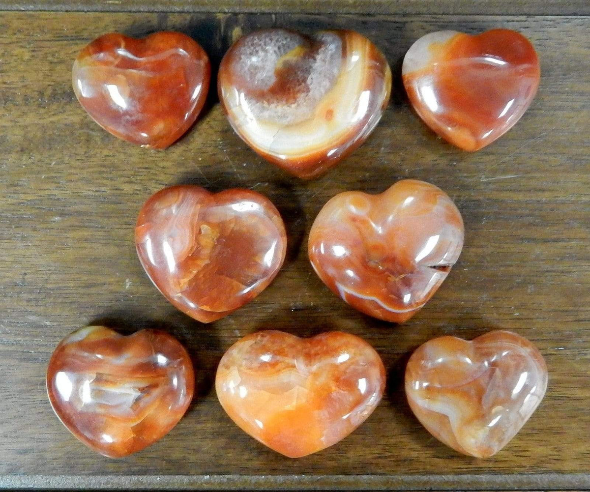 Heart Stone Crystals Variety of Options Dainty Crystals Small Carnelian