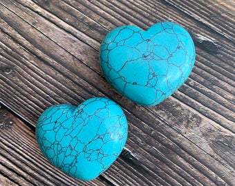 Heart Stone Crystals Variety of Options Dainty Crystals Small Turquoise