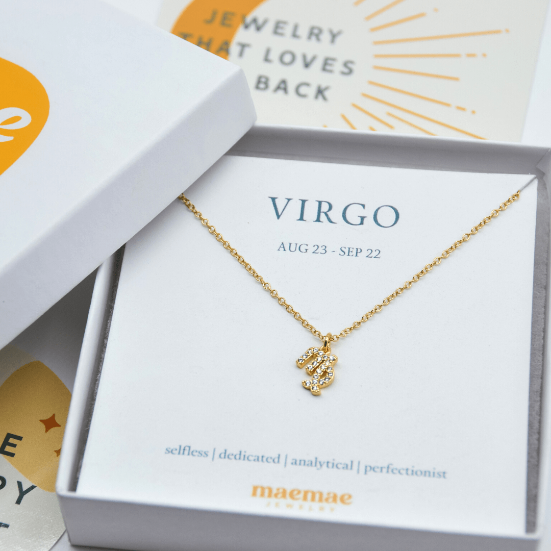 Dainty CZ Zodiac Necklace Dainty Dainty CZ Zodiac Necklace | Gold Filled Jewelry | Zodiac Symbols