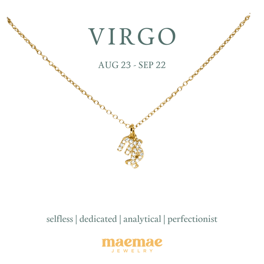 Dainty CZ Zodiac Necklace Dainty Dainty CZ Zodiac Necklace | Gold Filled Jewelry | Zodiac Symbols