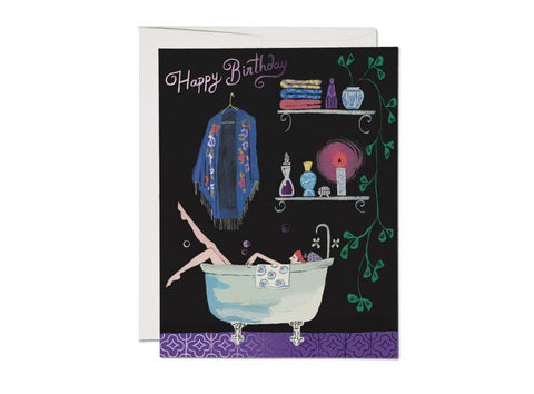 Bathtub Bubbles Birthday Card Dainty Greeting Cards