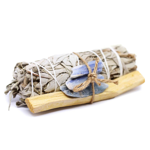 Kyanite Sage Wand Dainty Health + Wellness