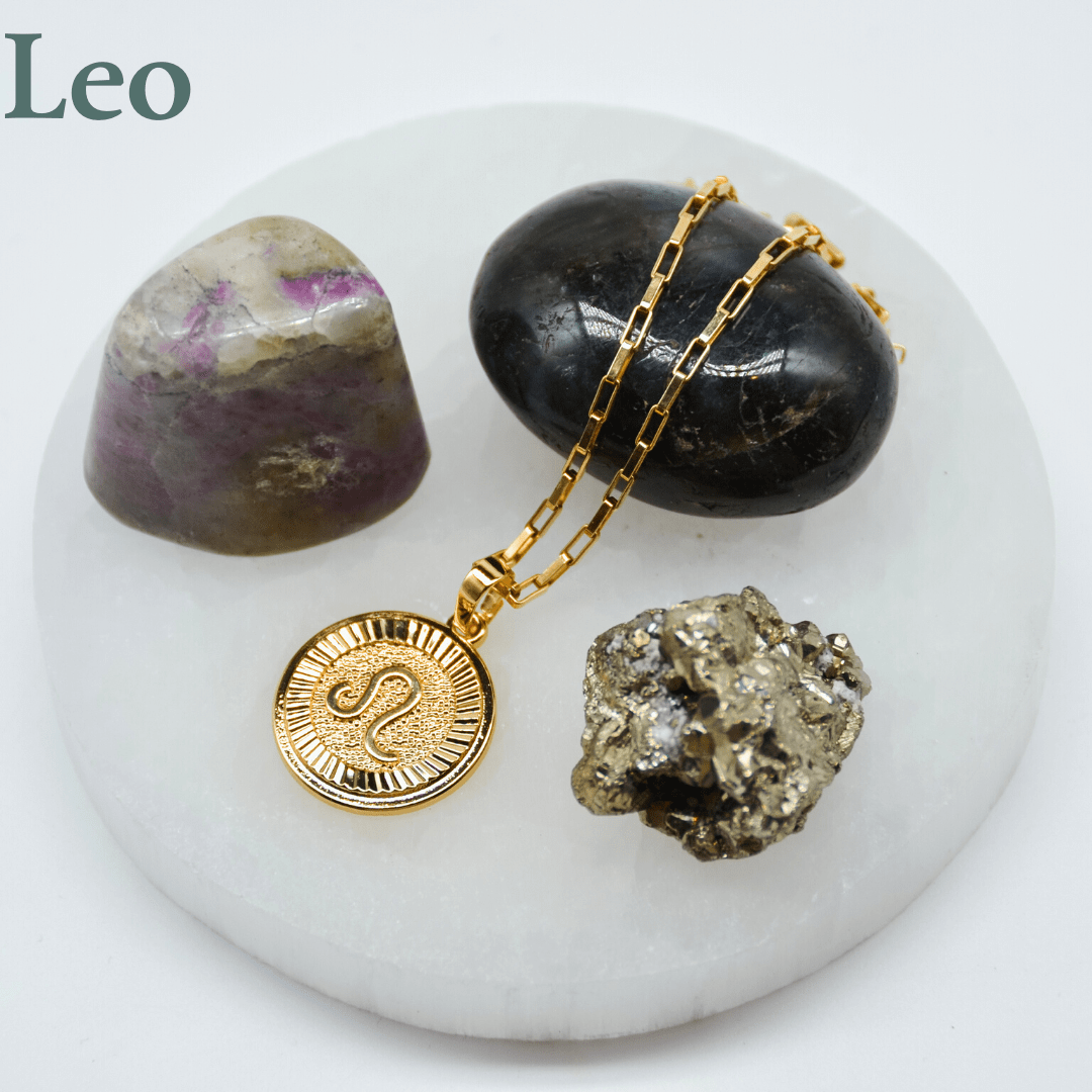 Zodiac Medallion Necklace Dainty Leo Zodiac Medallion Necklace | Gold Filled Jewelry | Zodiac Symbols