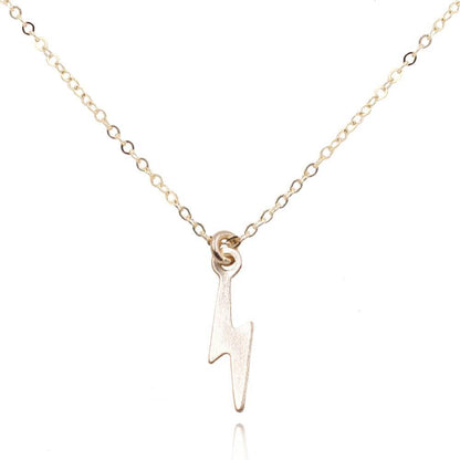 Be The Light Necklace Dainty Necklace 14K Gold Filled MaeMae Jewelry | Lightning Bolt Necklace | Be the Light 