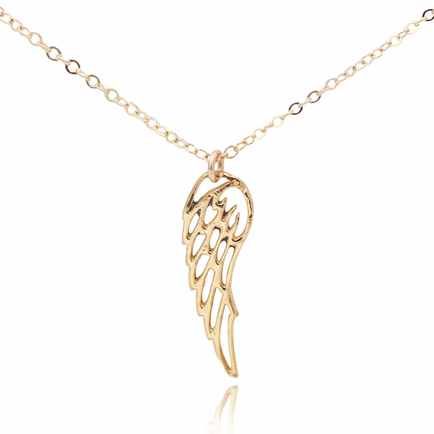 Sister Angel Wing Necklace Dainty Necklace 14k Gold Filled MaeMae Jewelry | Angel Wing Charm | Sister Necklace