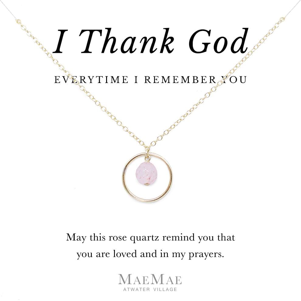 I Thank God Every Time I Remember You Necklace Dainty Necklace 16"-18" (*standard) / 14K Gold Filled