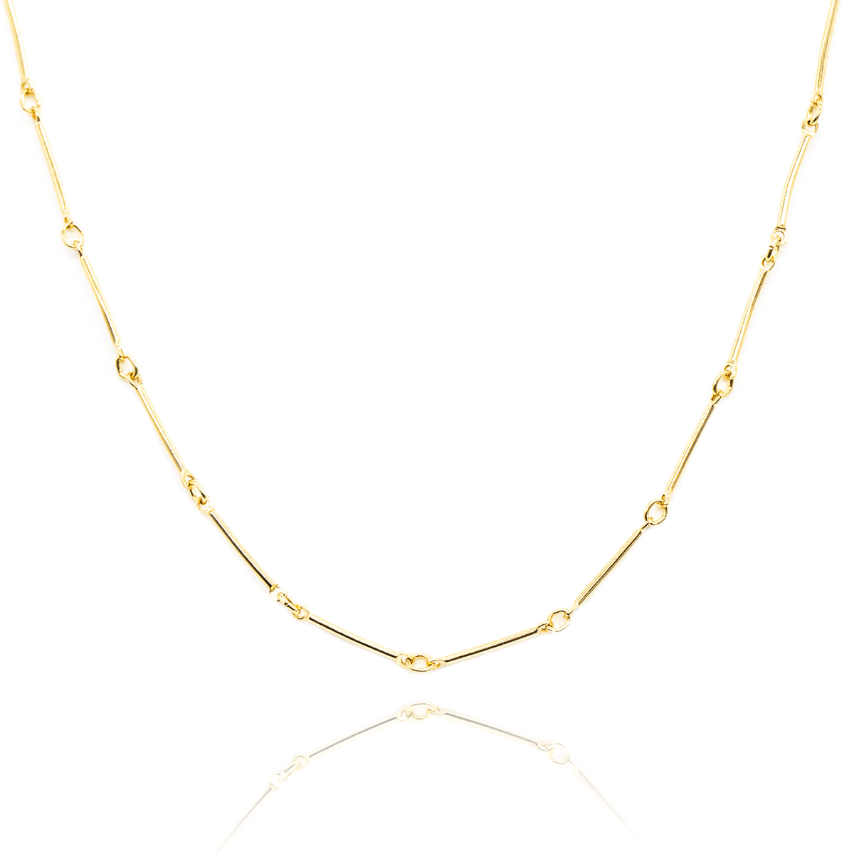 Be Kind gold filled minimal necklace on white background