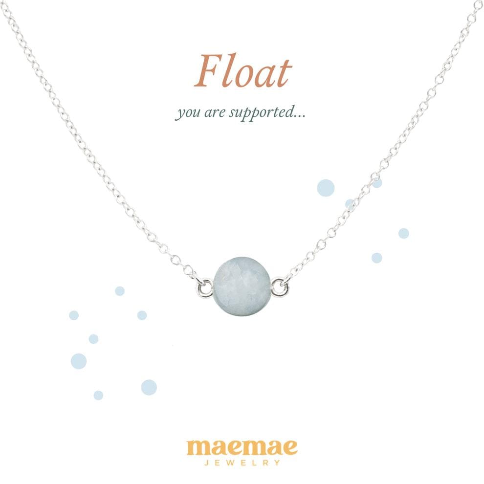 MaeMae Jewelry Float Simple Aquamarine Necklace