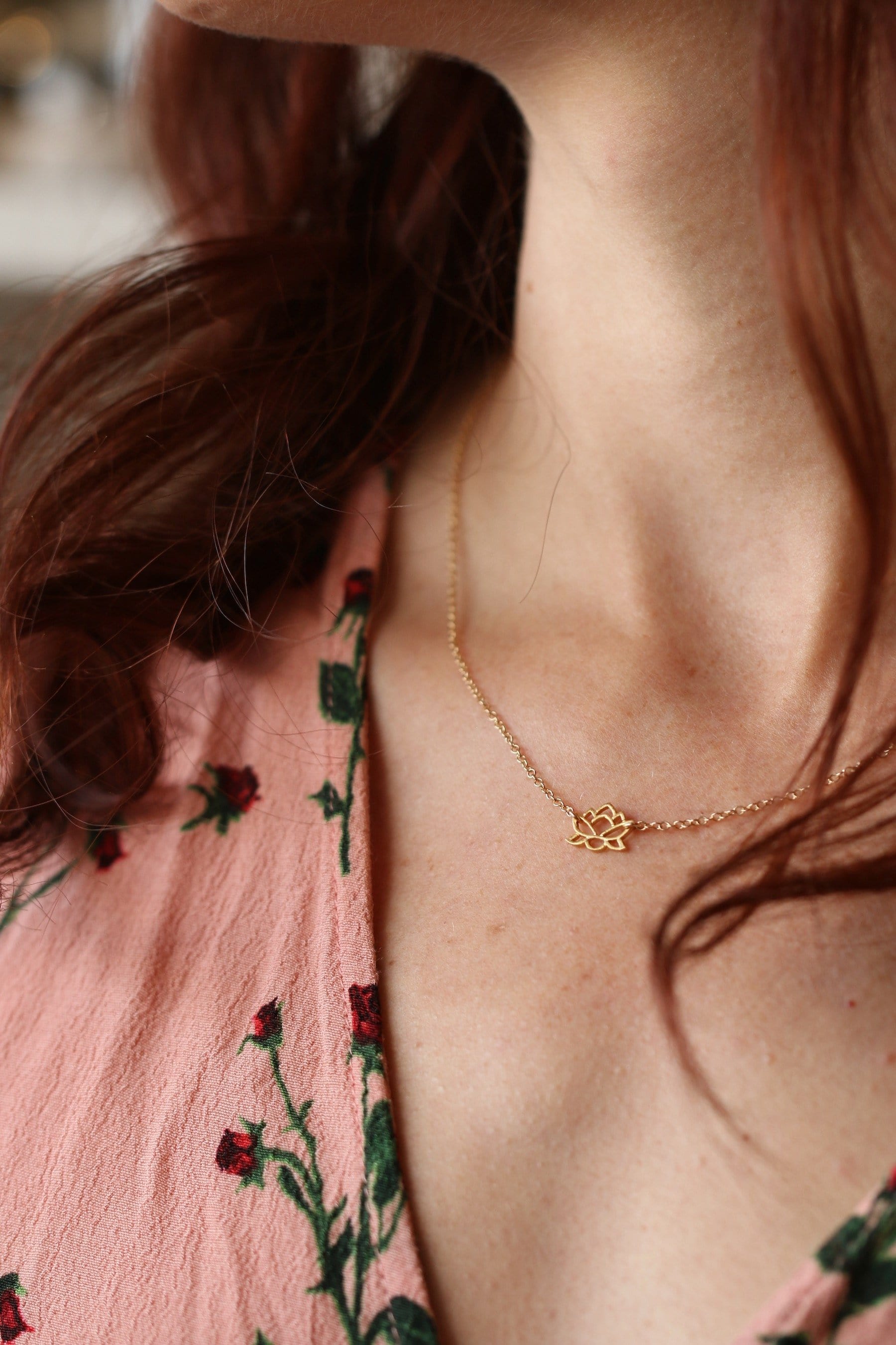 Rebirth Necklace Dainty Necklace Rebirth Necklace | Lotus Necklace | Vermeil Gold | Carded Jewelry | MaeMae Jewelry