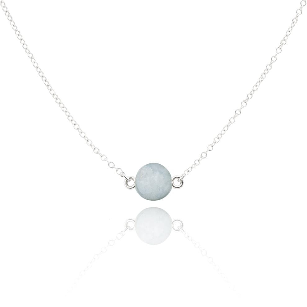 Sterling Silver Aquamarine Pendant Necklace for Women