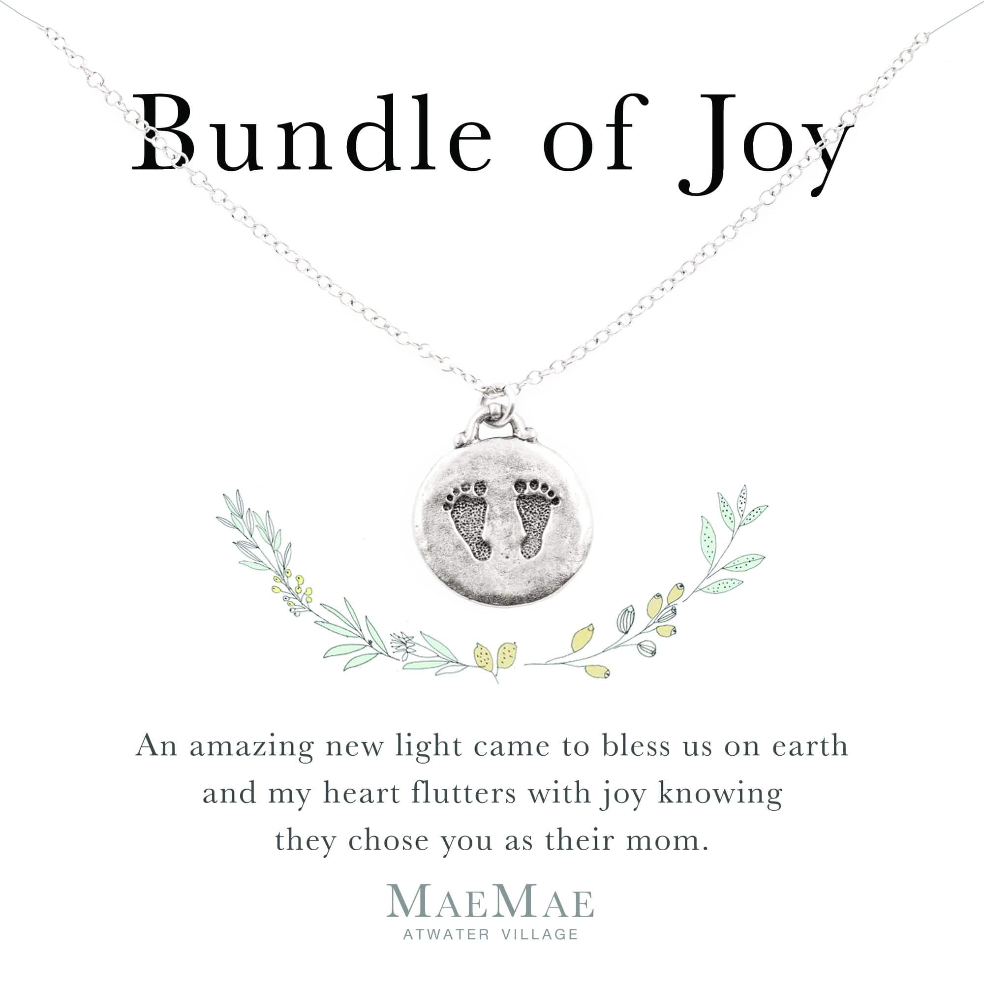 Bundle of Joy Necklace Dainty Necklace Sterling Silver / 14" - 16" Bundle of Joy Necklace | MaeMae Jewelry | Expecting Mothers | Newborn