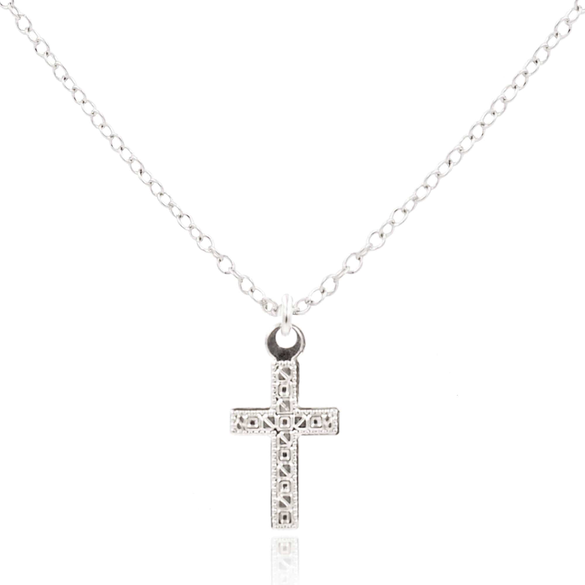 The Universe Loves A Believer Cross Charm Necklace Dainty Necklace Sterling Silver / 16" - 18" MaeMae Jewelry | Dainty Cross Charm Necklace | The Universe Loves A Believer