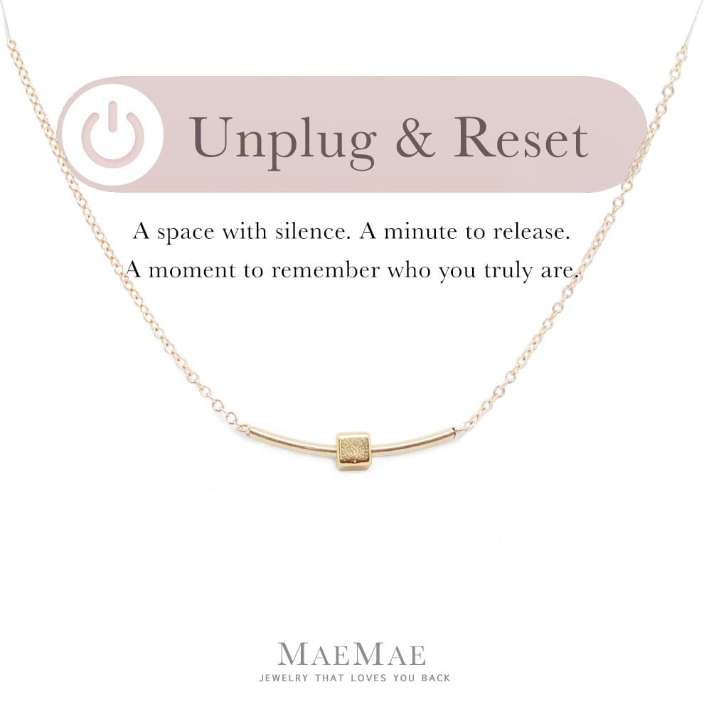 Unplug & Reset Necklace Dainty Necklace