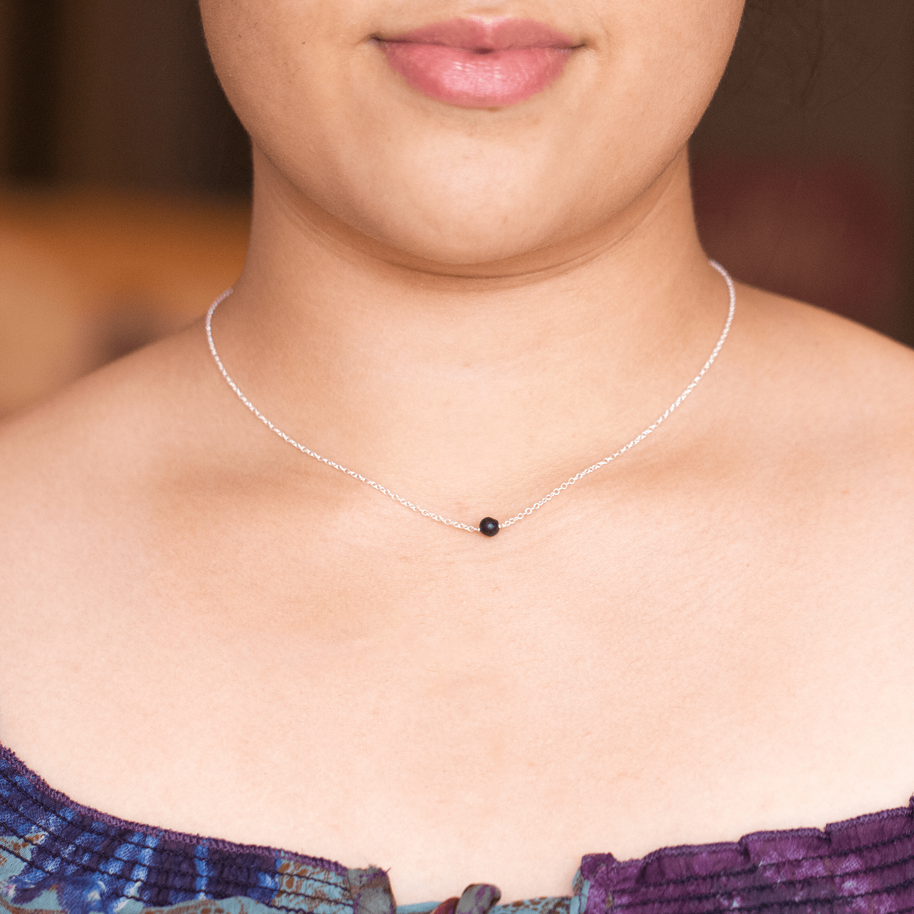 Warrior Stone Necklace (Lava) Dainty Necklace MaeMae Jewelry | Genuine Stone | Minimal Lava Necklace