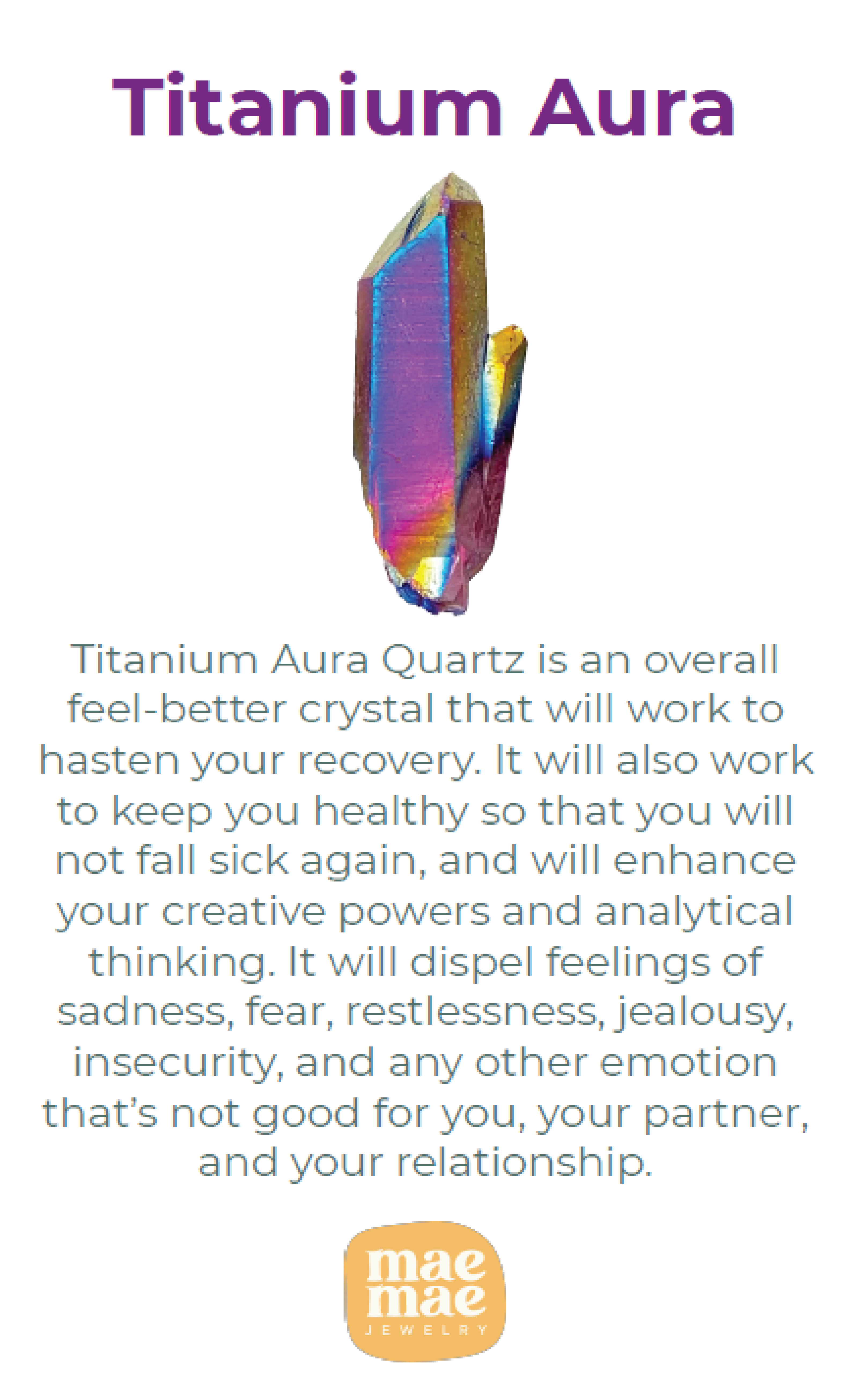 Raw Titanium Aura Quartz Dainty MaeMae Jewelry | Raw Titanium Aura Quartz