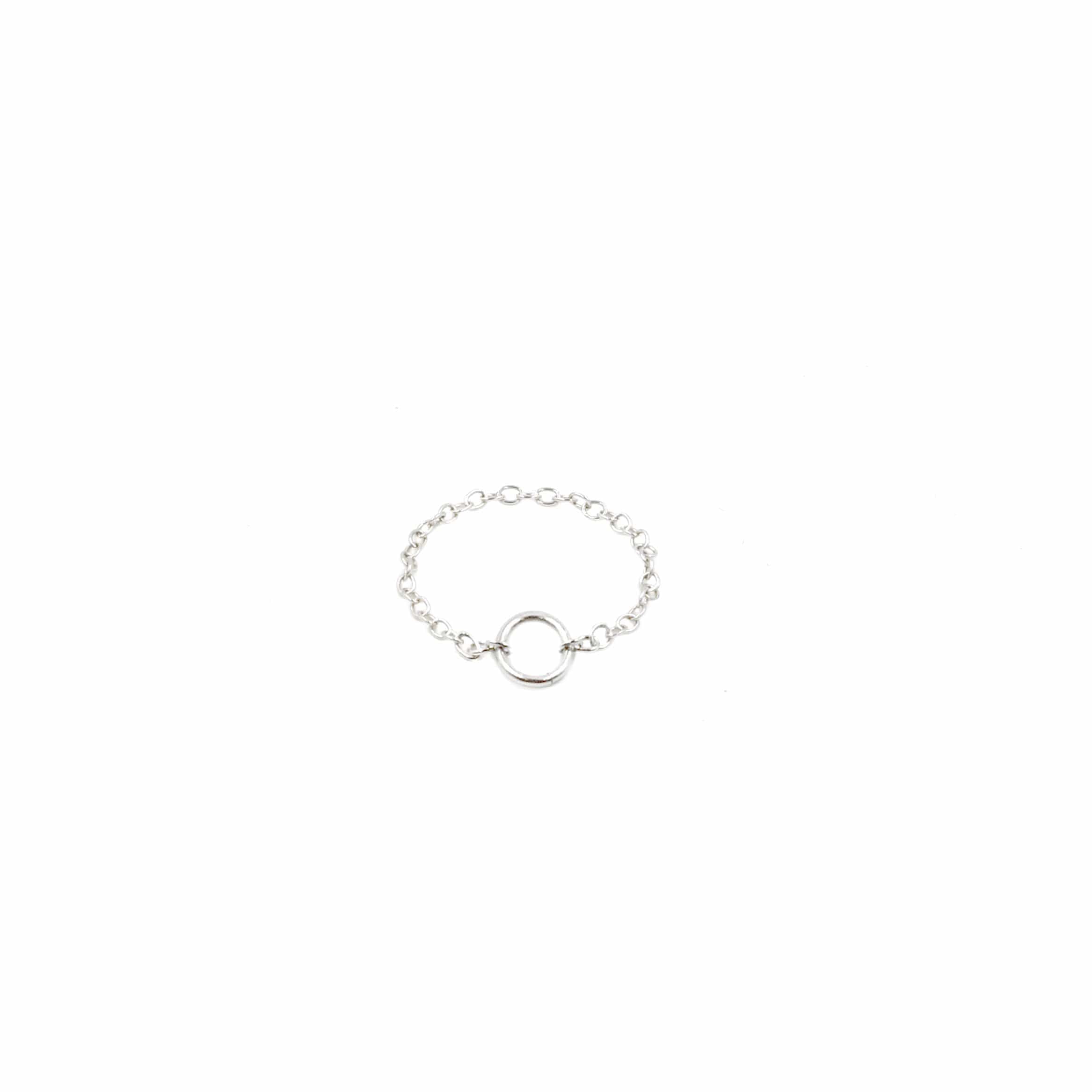 Sterling Silver open circle charm ring - MaeMae Jewelry