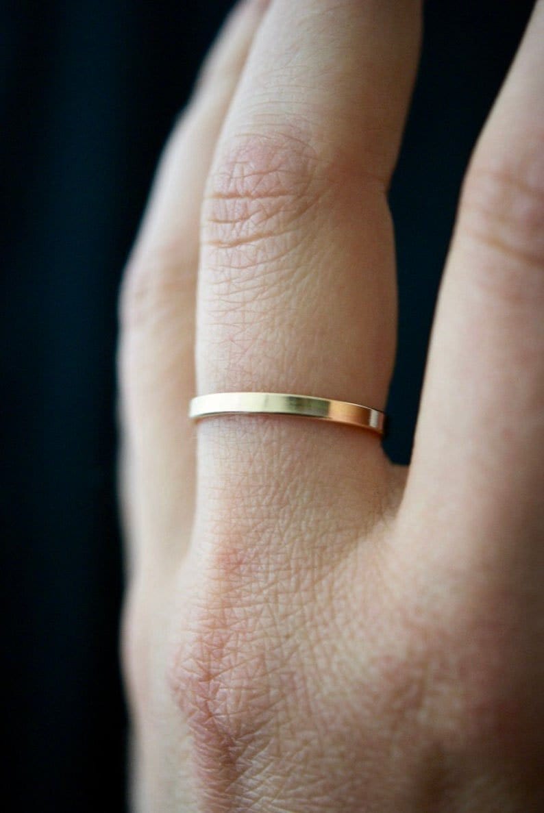Band Stacking Ring Dainty Ring 5 / 14k Gold Filled