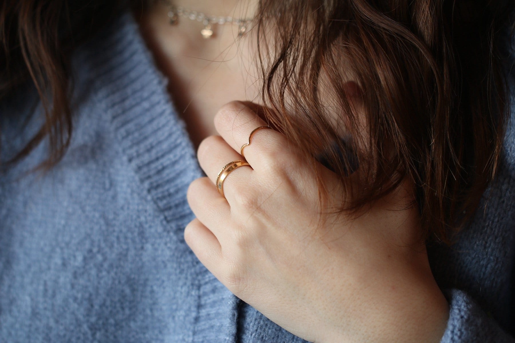 Chevron Stacking Ring Dainty Ring