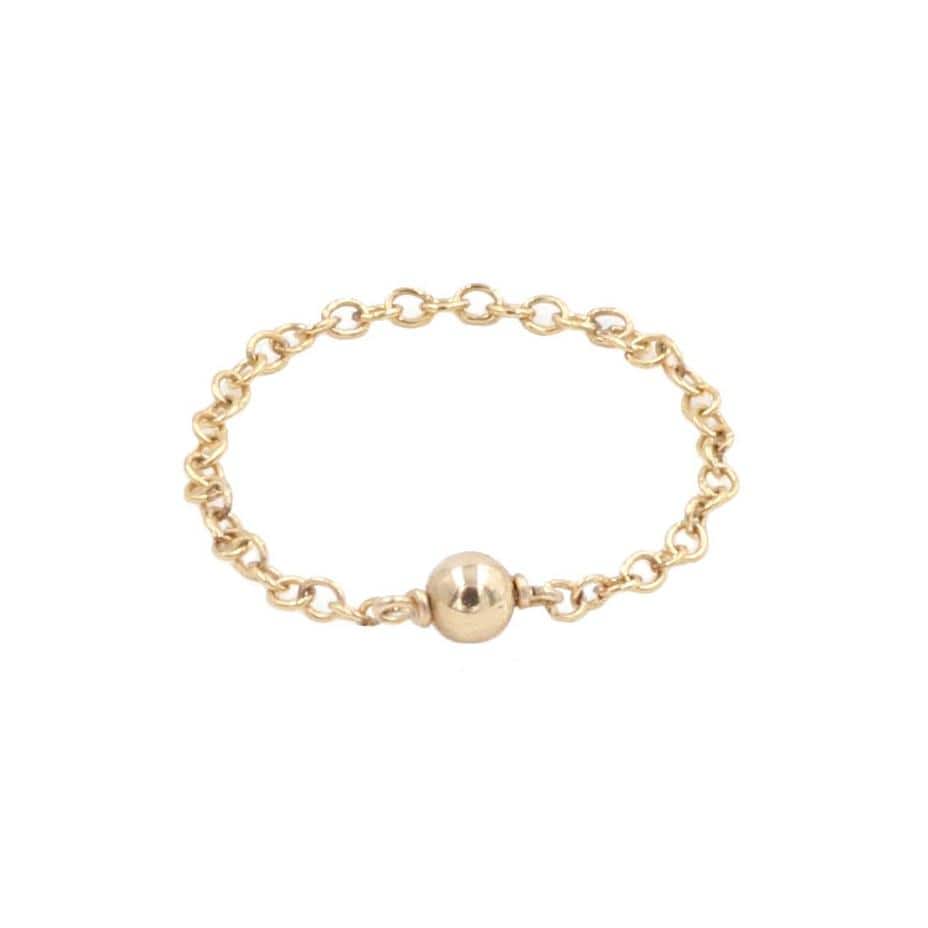 The Madison Ring Dainty Ring MaeMae Jewelry | Dainty Ball Chain Ring | Bright Bead Ball