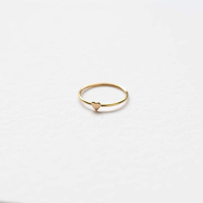 Tiny Heart Stacking Ring Dainty Ring