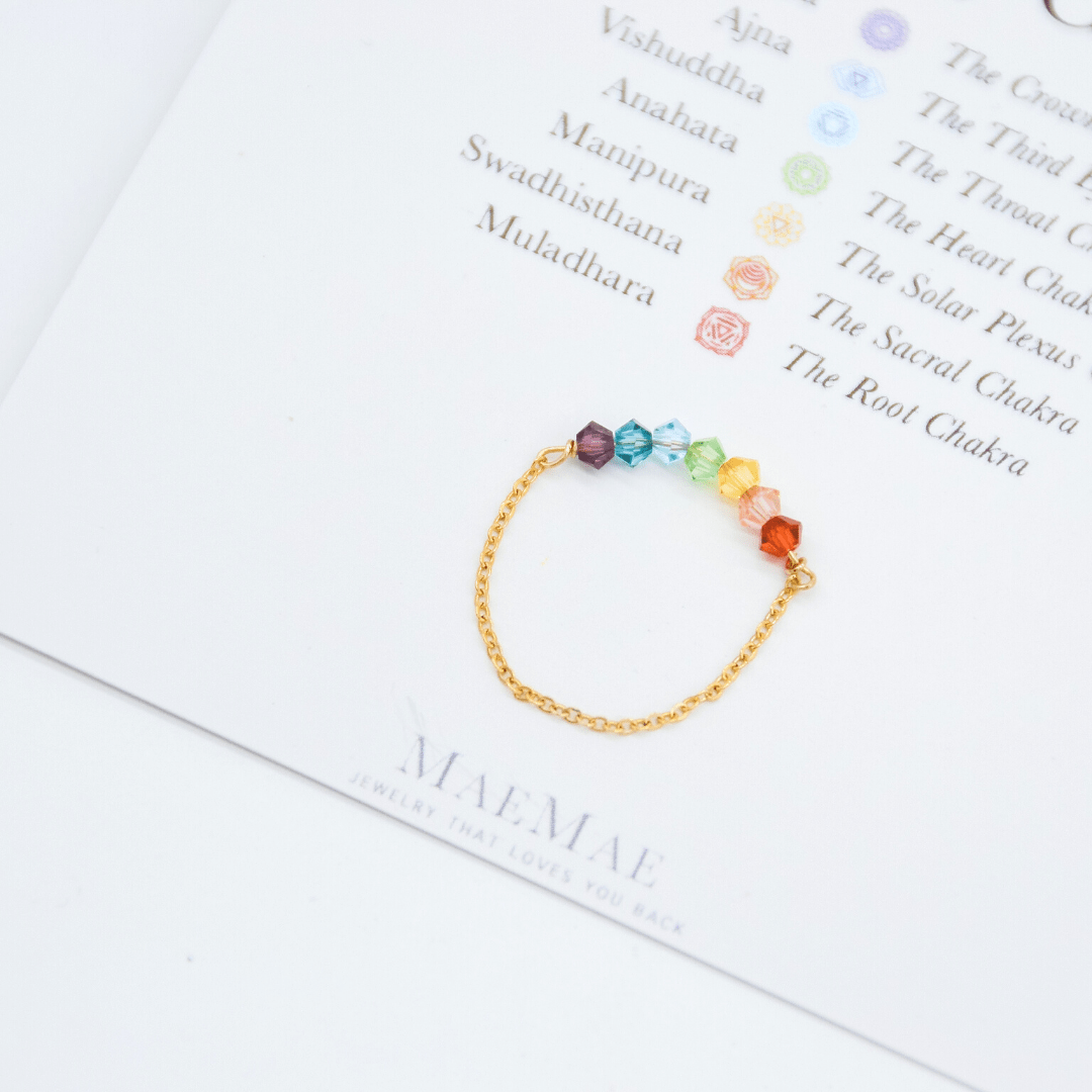 Chakra Chain Ring Dainty Rings