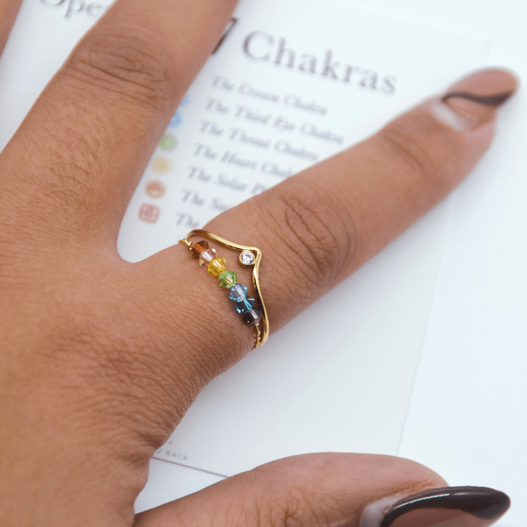 Chakra Chain Ring Dainty Rings