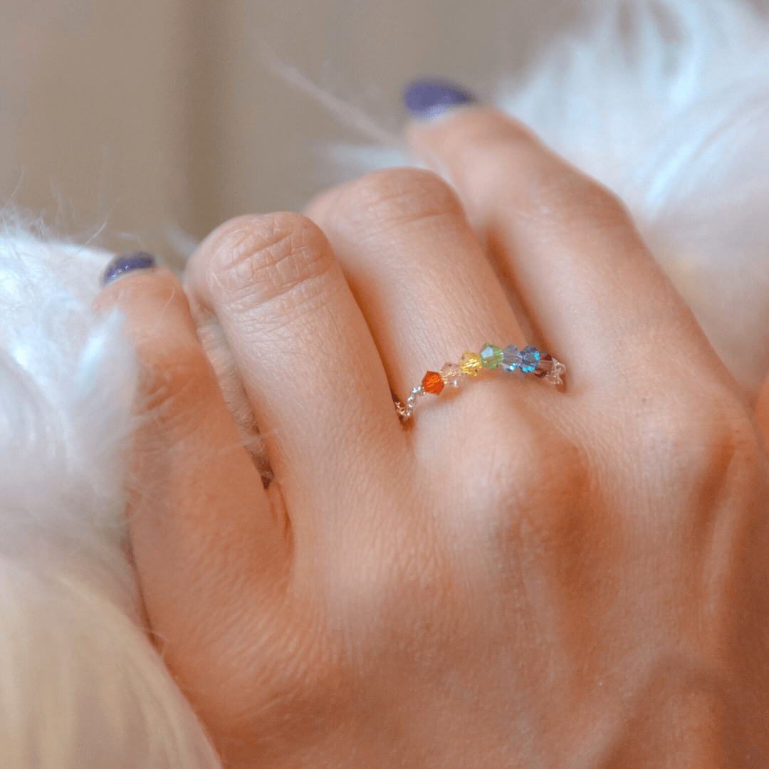 Chakra Chain Ring Dainty Rings