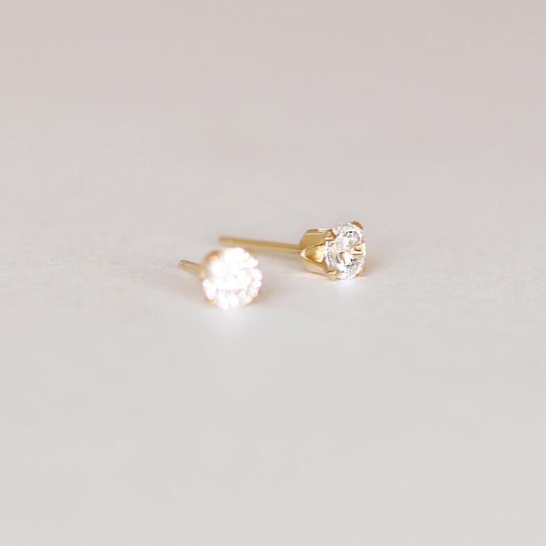 CZ Stud Earrings 14k Gold Filled Dainty Studs 14k Gold Filled