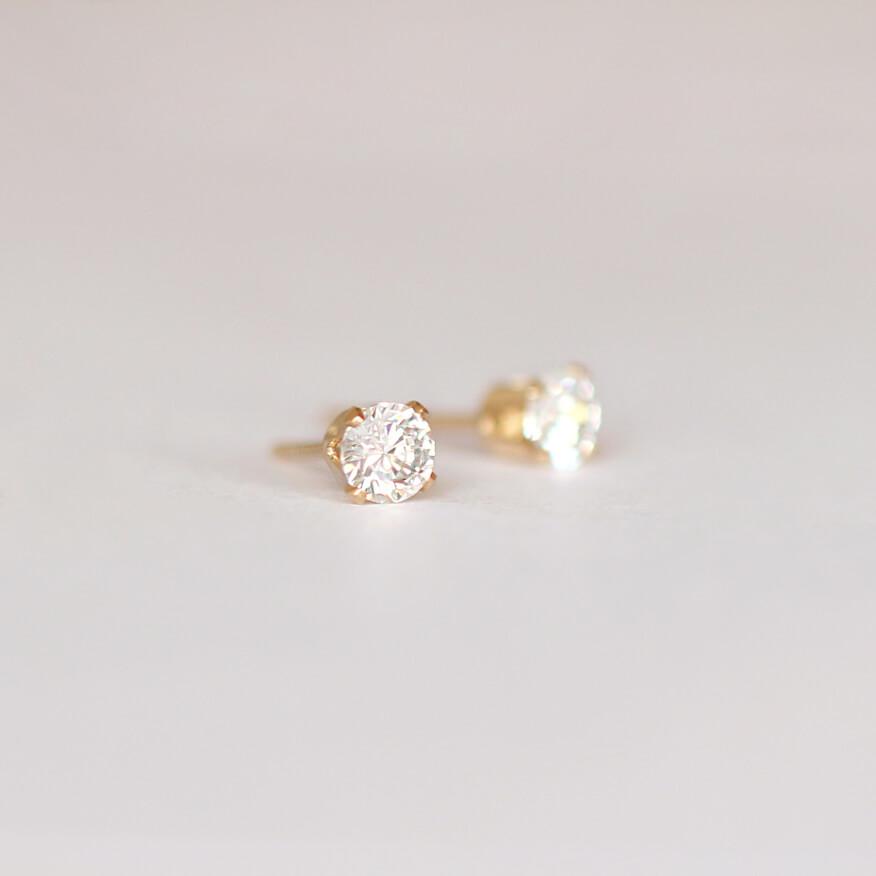 CZ Stud Earrings 14k Gold Filled Dainty Studs 14k Gold Filled