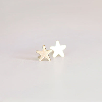 Gold Star Stud Earrings Dainty Studs 14k Gold Filled