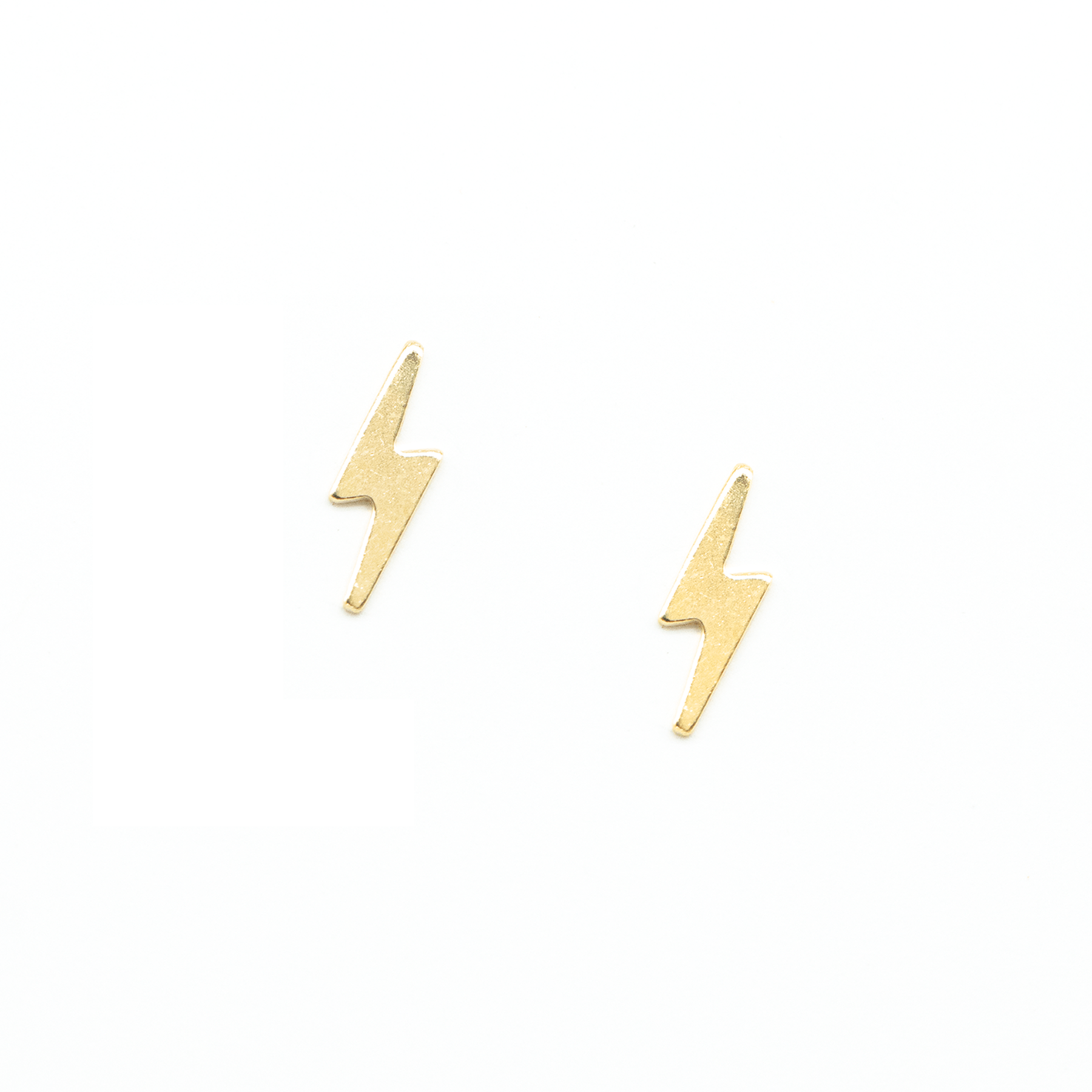 Lightning Bolt Earrings Dainty Studs 14k Gold Filled