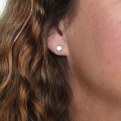 Tiny Gold Dot Circle Stud Earrings Dainty Studs 14k Gold Filled