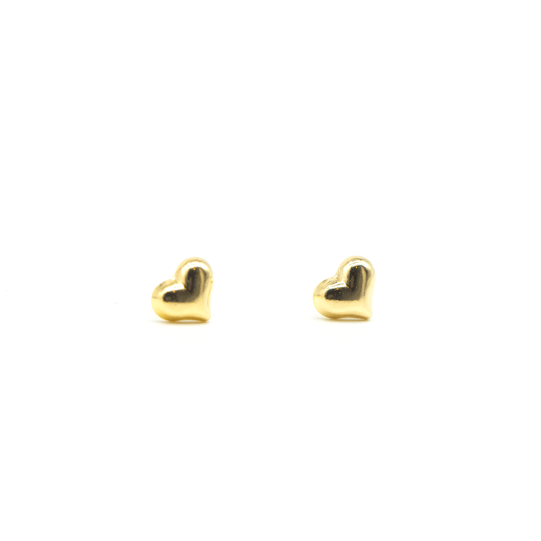 Tiny Gold Heart Stud Earrings Dainty Studs 14k Gold Filled