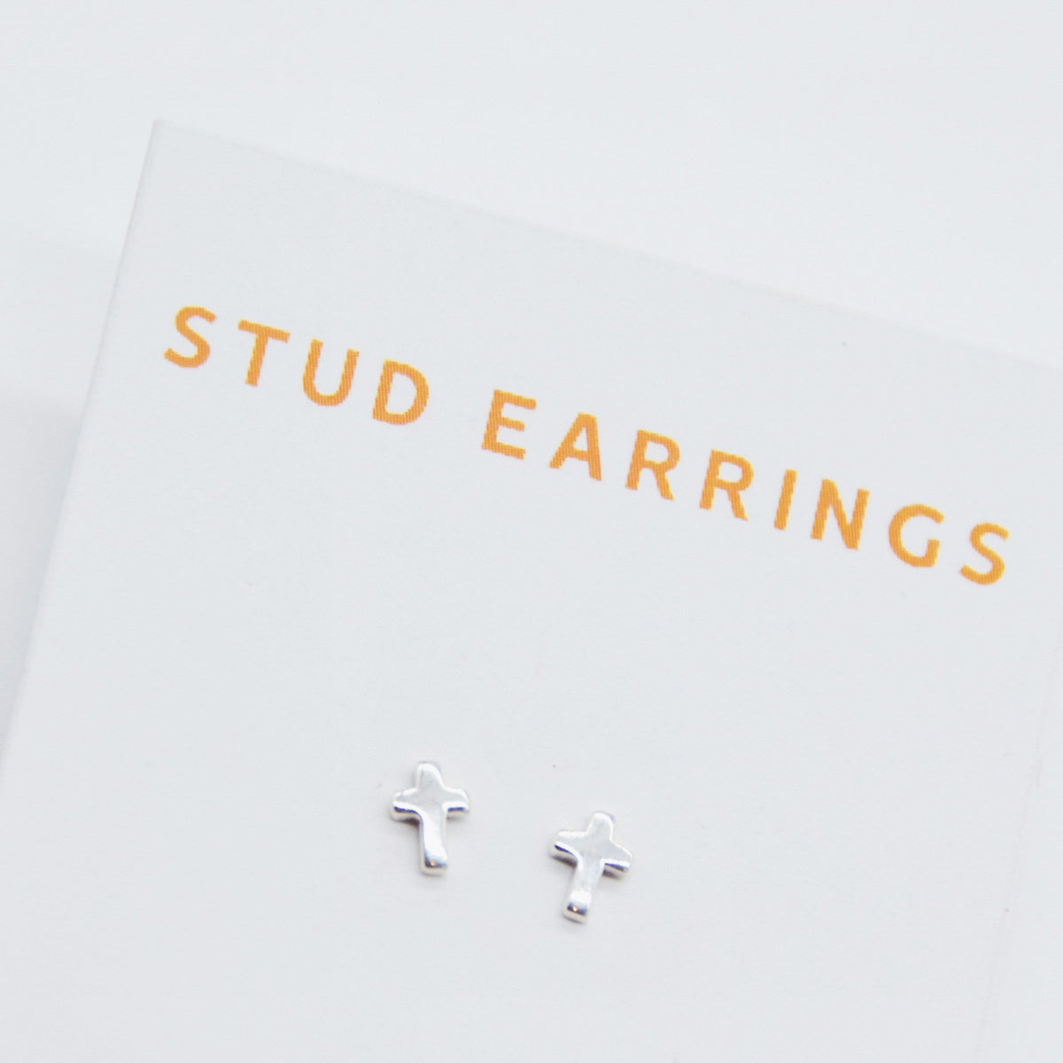 Silver Cross Studs Dainty Studs Sterling Silver MaeMae Jewelry | Silver Cross Studs