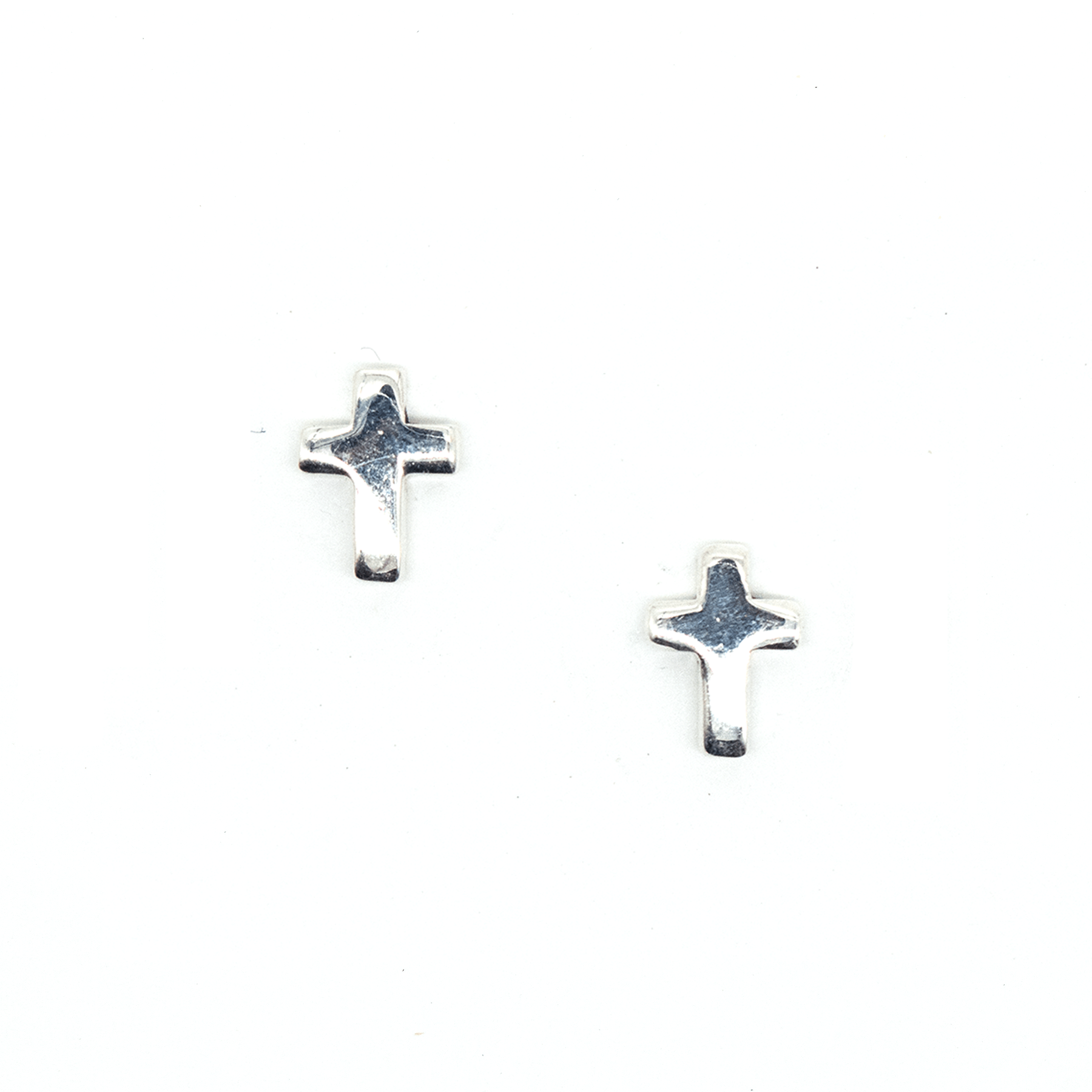 Silver Cross Studs Dainty Studs Sterling Silver MaeMae Jewelry | Silver Cross Studs