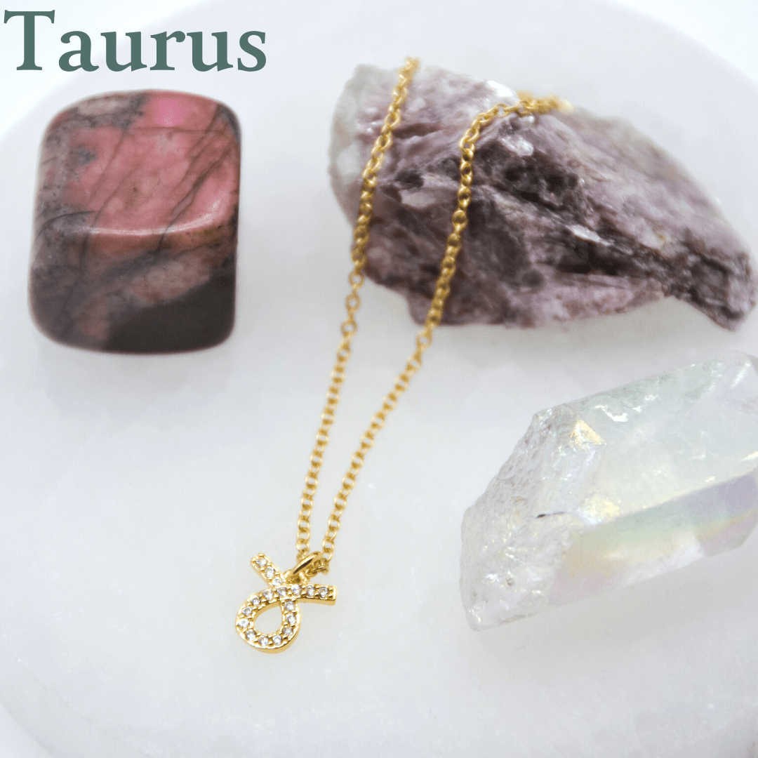 Dainty CZ Zodiac Necklace Dainty Taurus Dainty CZ Zodiac Necklace | Gold Filled Jewelry | Zodiac Symbols