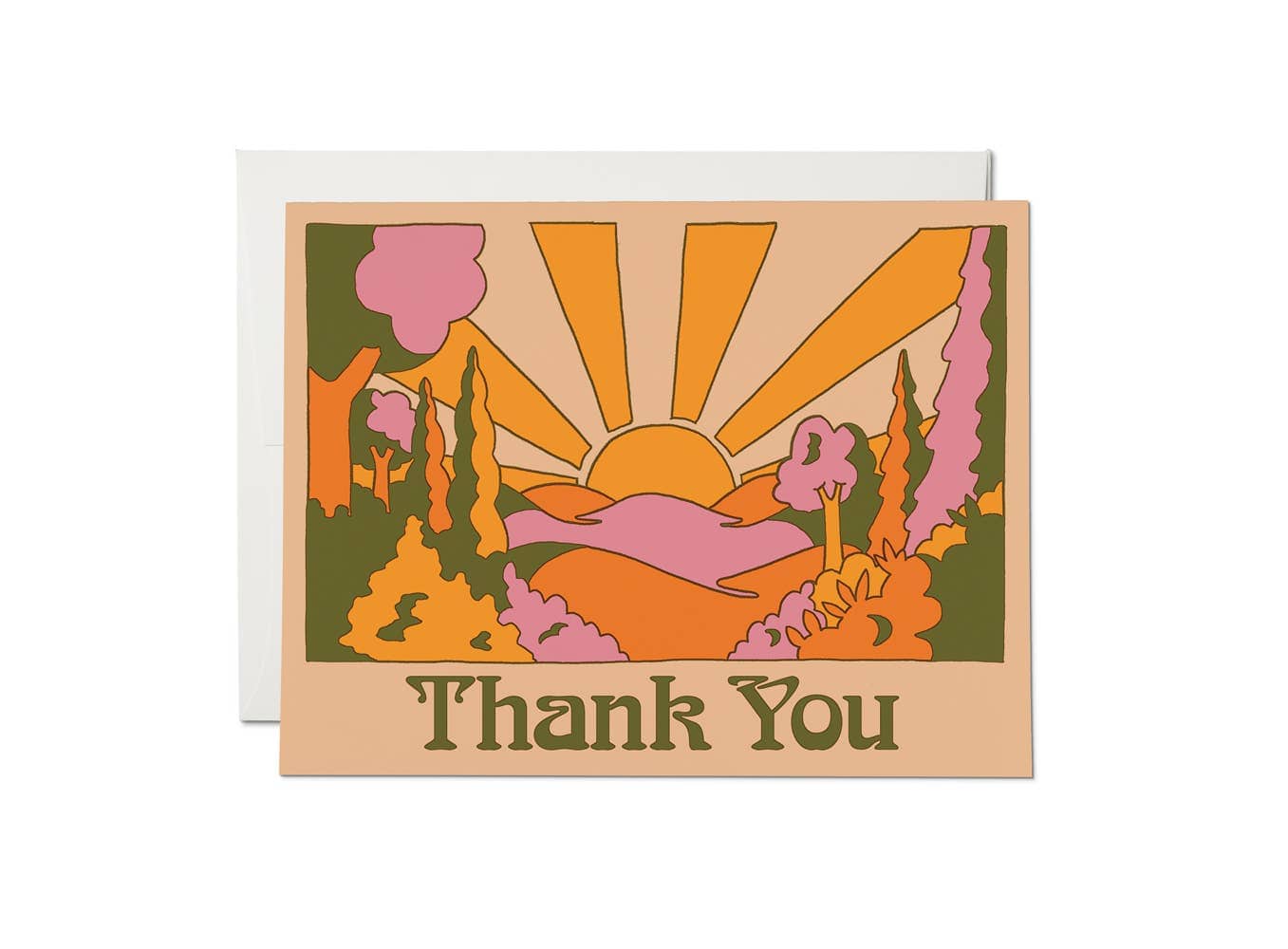 Thank You Sunset Card Dainty