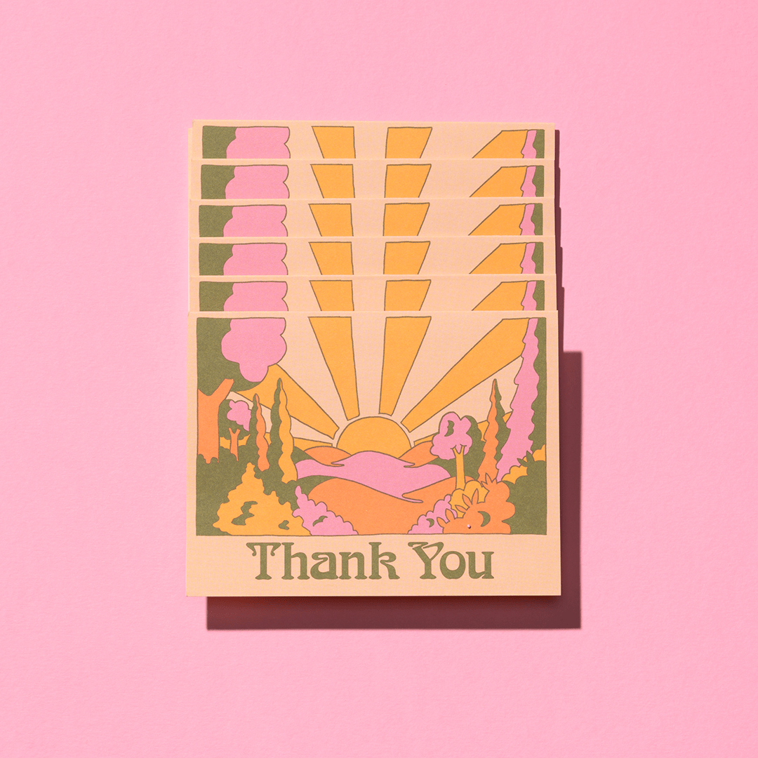 Thank You Sunset Card Dainty