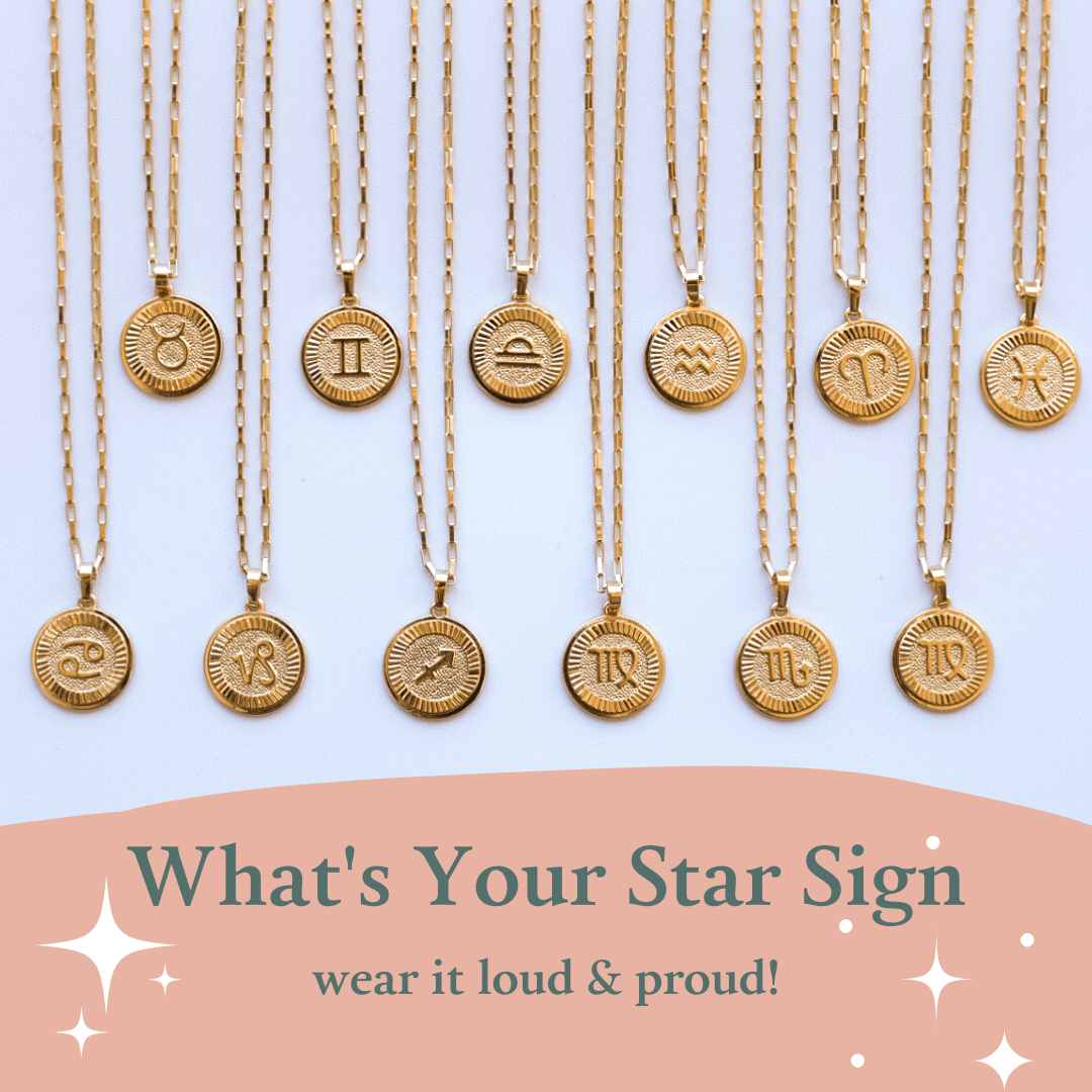Zodiac Medallion Necklace Dainty Zodiac Medallion Necklace | Gold Filled Jewelry | Zodiac Symbols