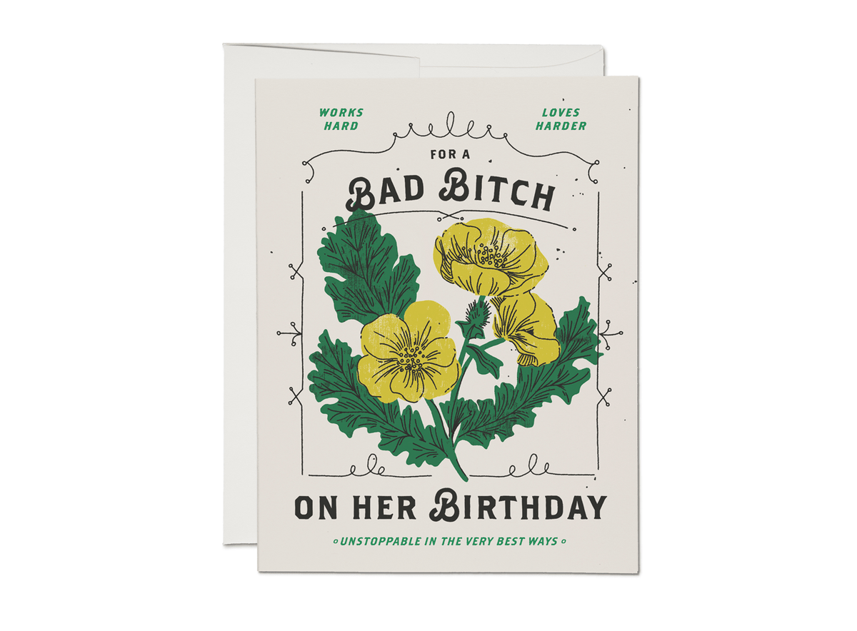 Bad Bitch Birthday Card Dainty Greeting Cards