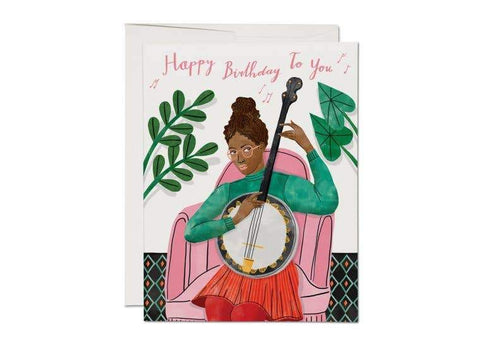 Banjo Happy Birthday Greeting Card Dainty Greeting Cards