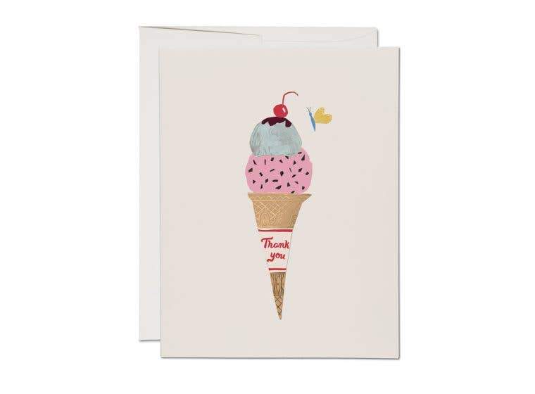 Ice Cream Cone Dainty Greeting Cards